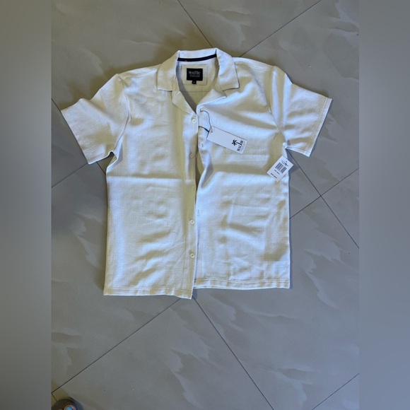 Malibu Beach Club By Drill Clothing Button Up Men’s S Beige New Tag Polyester - Picture 3 of 16